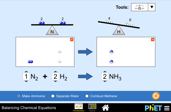 Balancing Chemical Equations Screenshot